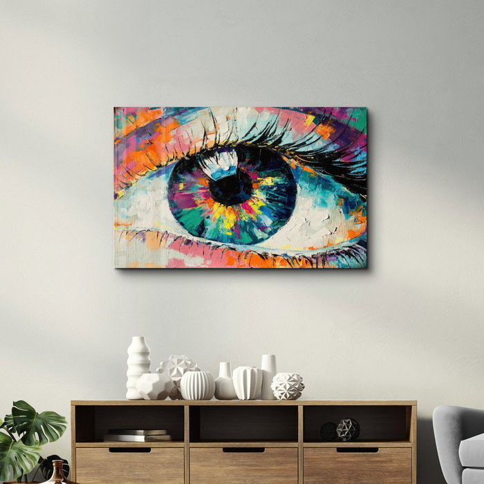 Wallity Pintura Decorativa de Vidrio Templado Multicolor 46 x 72 cm